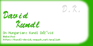 david kundl business card